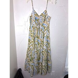 Hailey & Co Baby‎ Doll Geo Print Tiered Maxi Dress Size 1XL Hippie Boho Beachy